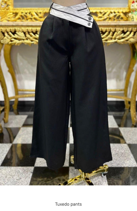 Tuxedo Wide Leg Pants