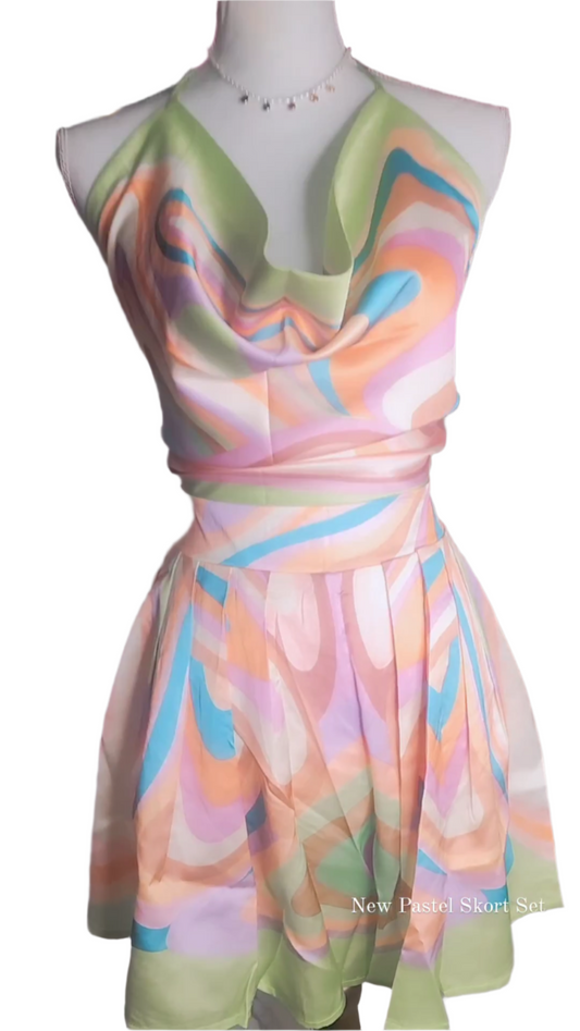 Swirl Pastel Bottari Skort Set