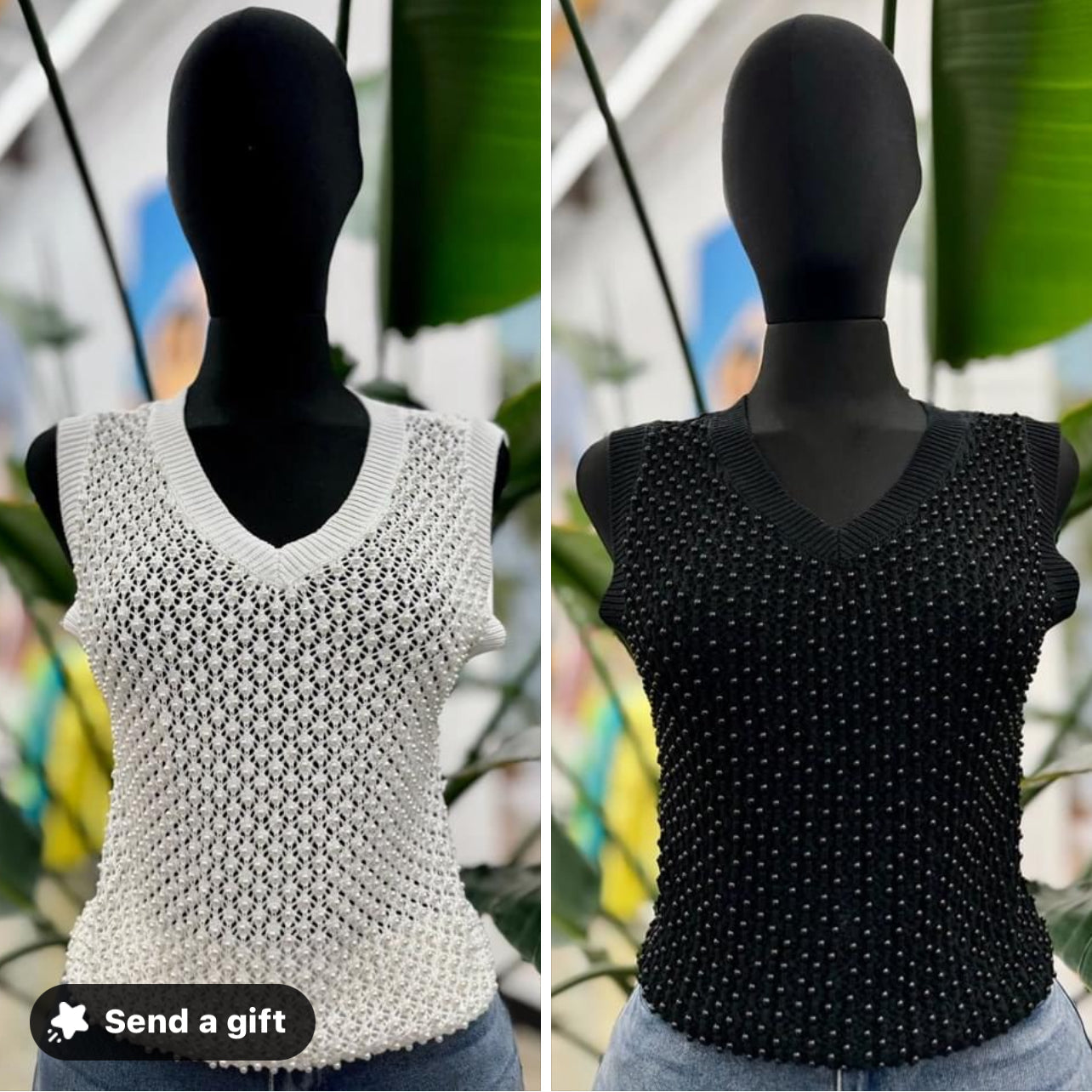 New Mesh & Pearl Tops