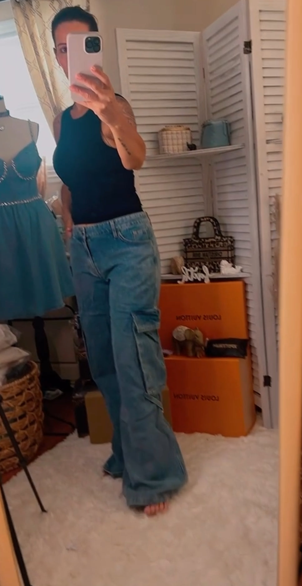 Blue Cargo Jeans