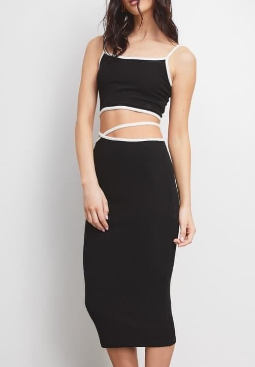 Black And White Two Piece Dress
